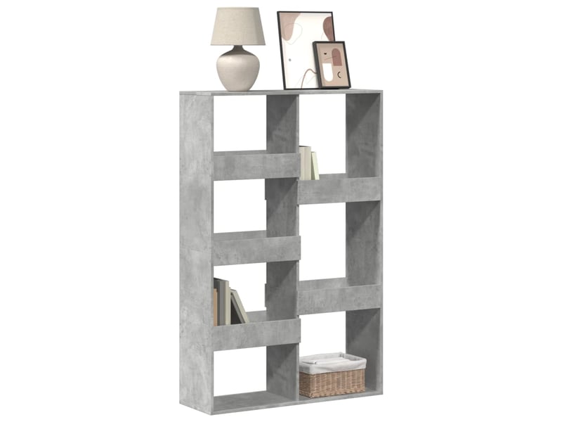  Bibliothèque, meuble de rangement salon gris béton 100x33x155,5 cm bois d'ingénierie  - Conforama B