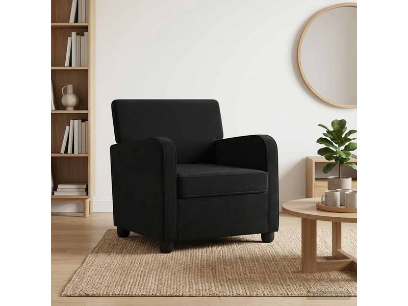  Vidaxl fauteuil noir velours  - Conforama B
