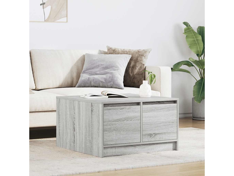  Table basse - table de salon - table à thé avec tiroirs sonoma gris 70,5x70x40 cm  - Conforama B
