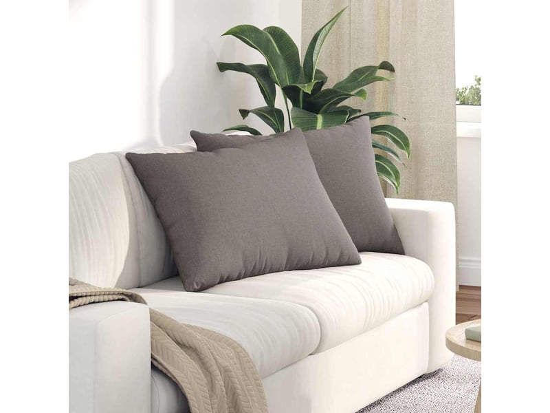  Lot de 2 coussins de canapé, coussins décoratifs tissu taupe 70 x 50 cm cf58965  - Conforama B