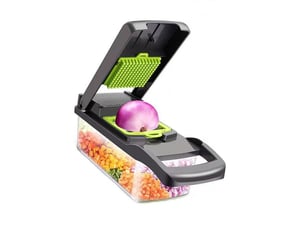Coupe-légumes multifonction 16 pièces – 11 couteaux type carré, vert