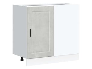 Meuble de rangement, armoire de cuisine porto gris béton bois d'ingénierie shl9207