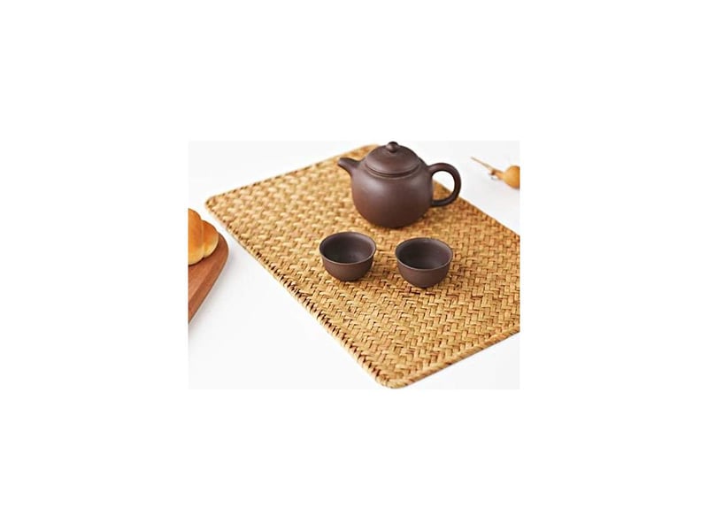  Ineasicer – lot de 6 sets de table en jonc de mer 45 x 30 cm – rectangulaires, antidérapants et résistants à la chaleur – pour dîners élégants  - Conforama A
