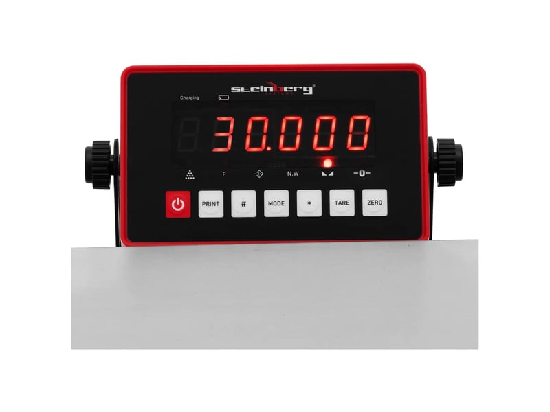  Balance plateforme professionnelle industrielle pèse-colis 30 kg 0,005 kg 30 x 40 cm kglb led acier inoxydable pvc acier au carbone - 14_0008357  - Conforama B