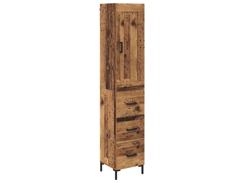  Haut armoire, armoire de rangement bois ancien 34,5x34x180 cm bois d'ingénierie shl8810  - Conforama A