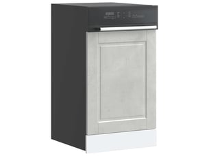 Panneau de lave-vaisselle gris béton 45x1,5x57cm