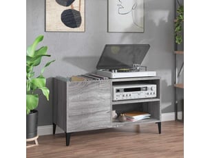 Armoire à disques, armoire de rangement sonoma gris 84,5x38x48 cm bois d'ingénierie