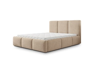 Lit coffre 120x200cm <strong>MASSENO</strong> <strong></strong> coloris beige