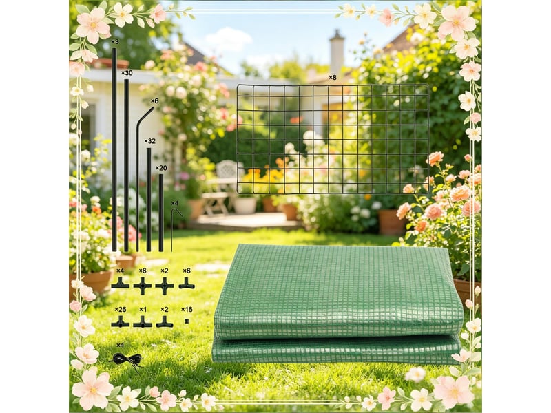  Serre de jardin durable, protection des plantes, serre à tomates avec porte zippée  - Conforama E
