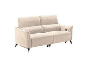 Canapé droit relax électrique <strong>ALTOBUY</strong> <strong>GARIOS</strong> 3 places Polyester beige
