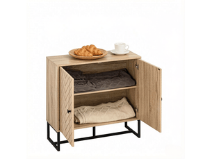 Buffet 2 porte(s) <strong>MIVRAY </strong> <strong></strong> - 80 cm coloris noir