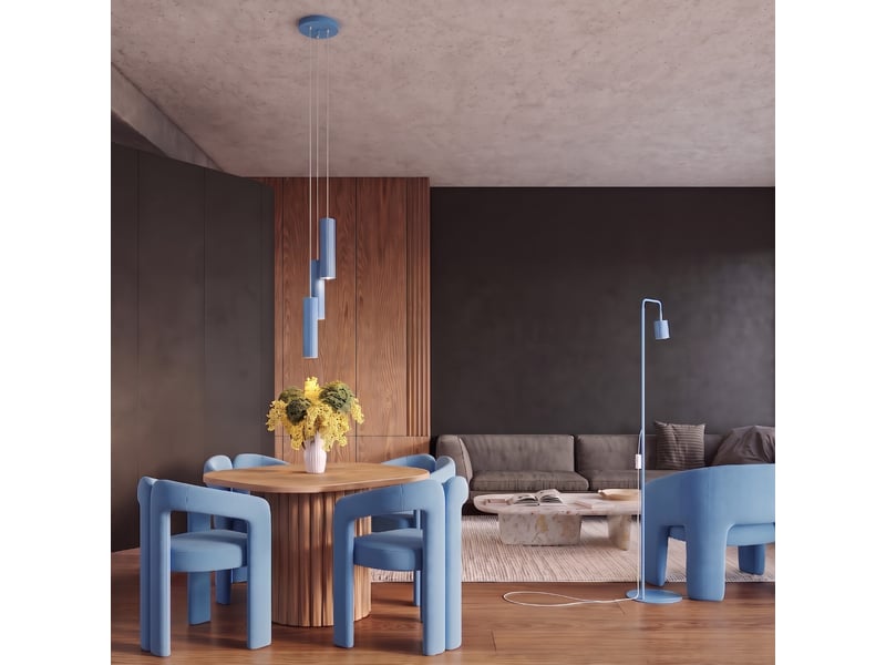  Suspension rayo 3l azur aluminium moderne 98x45x6cm SL.3296 - Conforama B