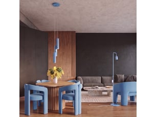 Suspension rayo 3l azur aluminium moderne 98x45x6cm