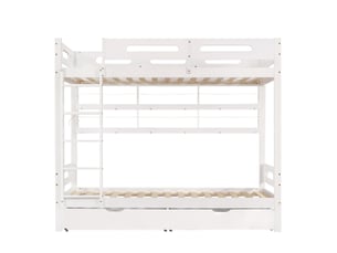 Lit avec rangement 90x200 cm <strong>ELVMI</strong>  <strong></strong> coloris blanc