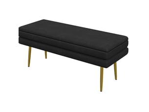 Banquette lit convertible couchage Occasionnel <strong>FLORAGRACE</strong> <strong></strong> noir