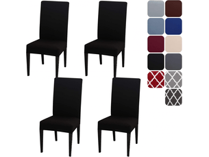 Lot de 4 housses de chaise élastiques, adaptées à toutes les chaises de salle à manger, amovibles et lavables, modernes et durables, conven, multicolore
