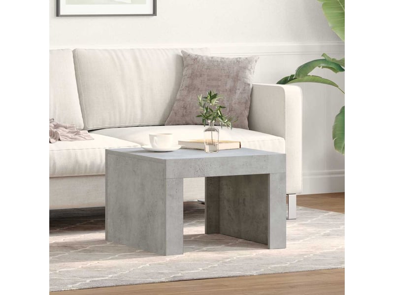  Table basse - table de salon - table à thé gris béton 50x50x35 cm bois d'ingénierie  - Conforama B