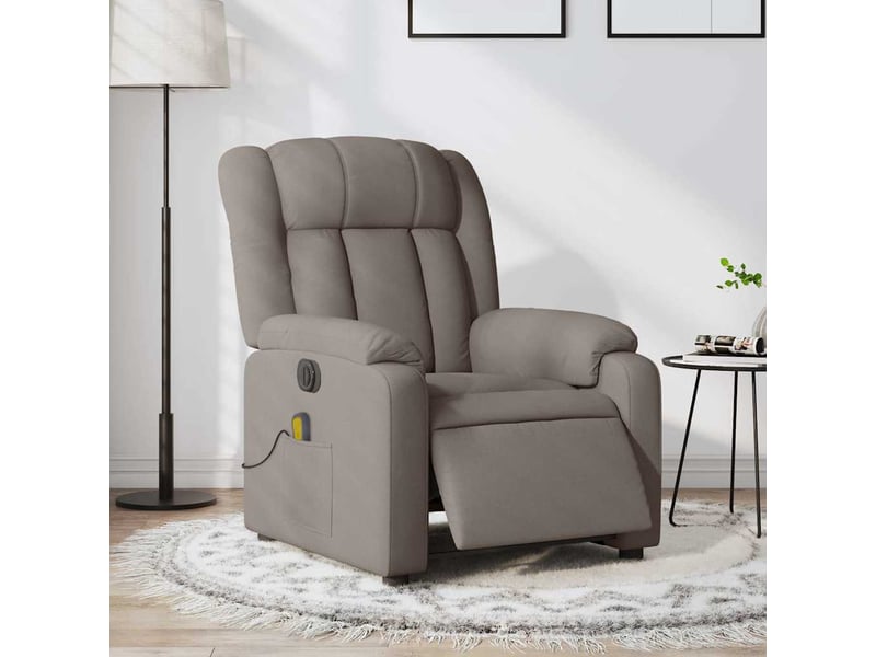 Fauteuil de massage inclinable électrique, fauteuil relax taupe tissu shl93696 - Conforama B
