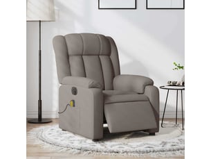 Fauteuil relax électrique Tissu taupe