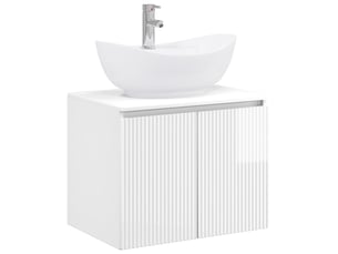 Ensemble de mobilier de salle de bain blanc brillant cf64593