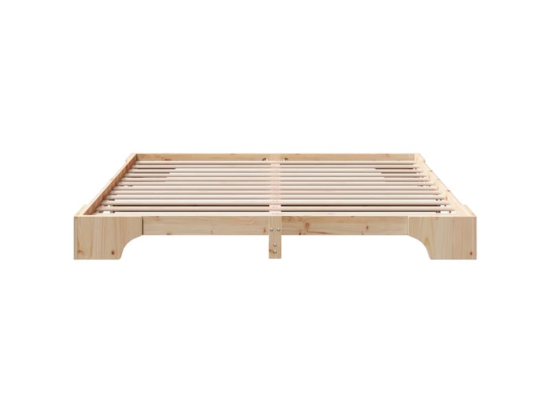  Lit double- lit adulte -  cadre de lit naturel 200 x 200 cm pin massif  - Conforama D