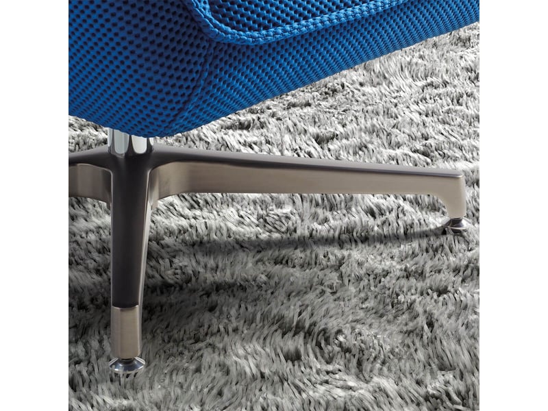  Fauteuil pivotant tissu maille mesh 3d bleu pied métal - rivoli RIVOLI - Conforama E