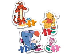 Puzzles clementoni 20820 mes premiers puzzles winnie l'ourson - 4 puzzles évolutifs