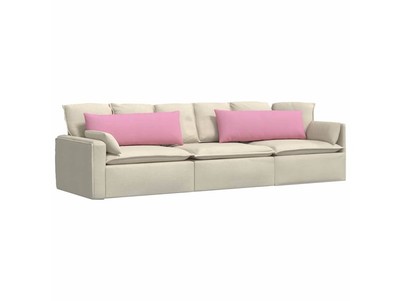 Lot de 2 coussins de canapé, coussins décoratifs tissu rose 120 x 40 cm cf58928 - Conforama C