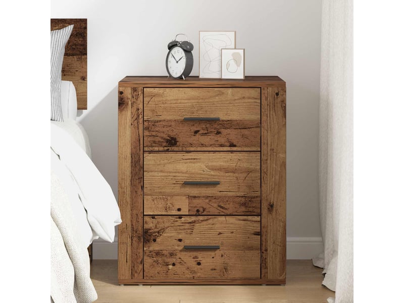  Table de chevet - cabinet de chevet - table de nuit bois ancien 35 x 50 x 60 cm bois d'ingénierie  - Conforama C