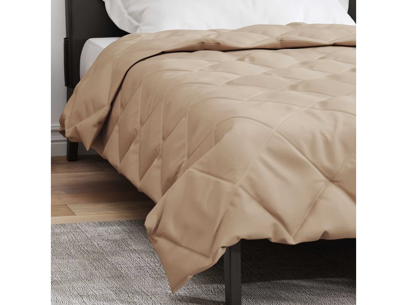  Duvet - couette complet toute l'année 155 x 220 cm 300 gsm taupe  - Conforama D