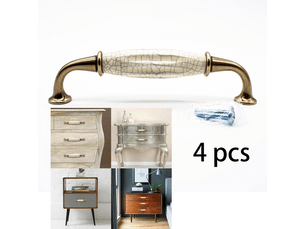 Poignées vintage pour meubles en laiton vieilli de 144 x 35 mm, en zinc, aluminium et porcelaine, pour armoires de cuisine, portes et tiroirs.