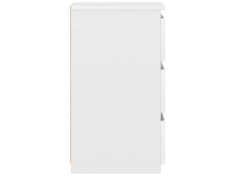  Lot de 2 tables de chevet - cabinet de chevet - table de nuit blanc 40x35x62,5 cm bois d'ingénierie  - Conforama E