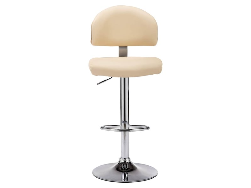  Tabouret de bar, chaise de bar crème similicuir shl84591  - Conforama C
