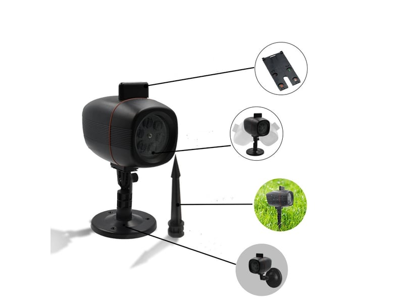 Projecteur de noël extérieur 16 motifs – 120° réglable - Conforama A