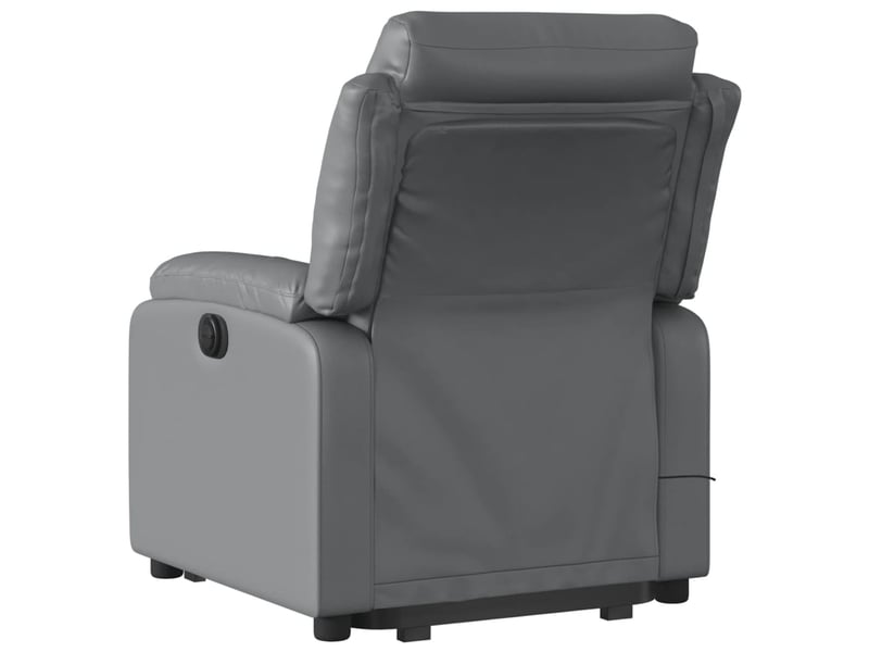 Fauteuil de bureau, fauteuil inclinable de massage gris similicuir - Conforama E