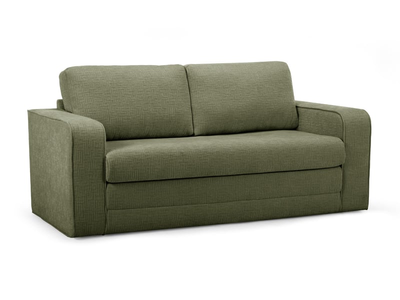  Bobochic canapé droit convertible déplimousse come tissu texturé vert COME - Conforama A