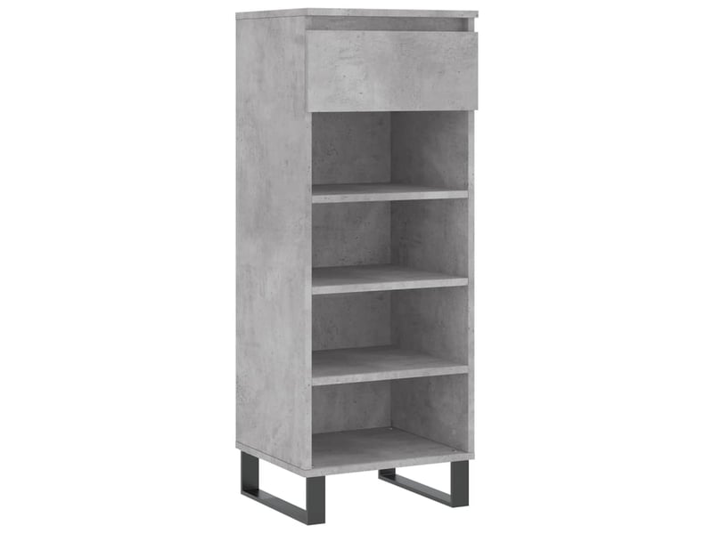  Meuble à chaussure, armoire à chaussures gris béton 40x36x105 cm bois d'ingénierie shl5231  - Conforama A