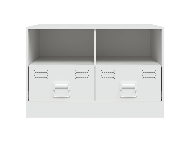  Meubles tv - banc tv - meuble de rangement 2 pcs blanc 67x39x44 cm acier  - Conforama E