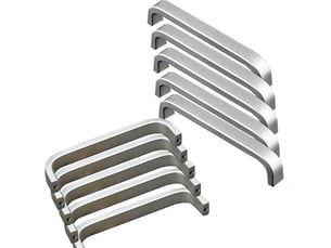 Qrity 20 poignées en alliage d'aluminium pour les poignées des portes des tiroirs de cuisine (128 mm)