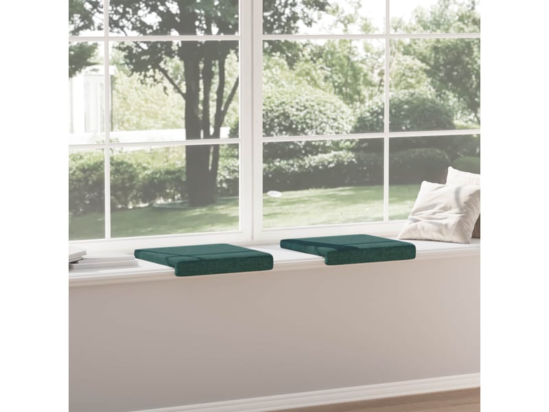 Lot de 2 coussins de banc, coussins d'assise, coussins pour chaisecanapé tissu vert foncé profondeur 35 cm cf52520  - Conforama D