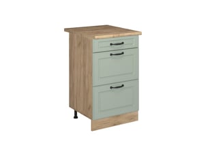 Vicco meuble cuisine, mint campagnechêne doré, 50cm plan de travail chêne doré
