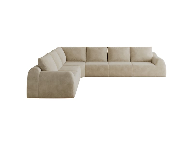  Canapé d'angle en l kaki 334 cm canapé compressé sans armature en tissu chenille  - Conforama R