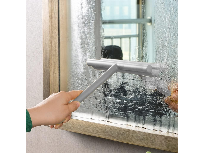  Raclette de douchenettoyant pour vitres avec support en silicone, nettoyage de salle de bain (blanc)  - Conforama E