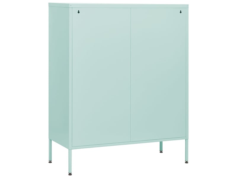  Commode, armoire à tiroirs bureau vert menthe 80x35x101,5 cm acier  - Conforama E