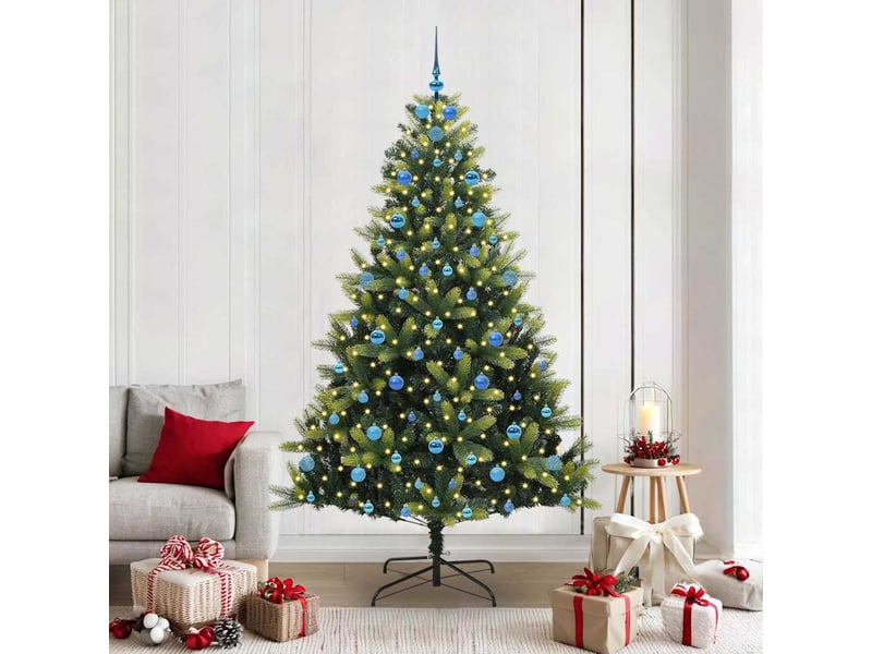  Sapin de noël - arbre de noël artificiel en silicone flexible 300 leds vert  - Conforama B