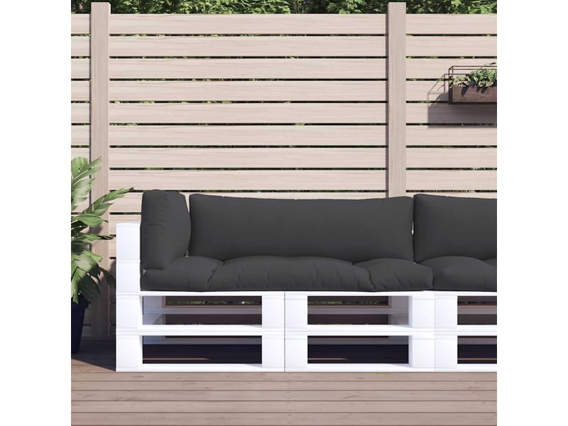  Lot de 3 coussins de palette, coussins de canapé noir tissu cf59693  - Conforama B