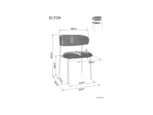 Chaise en tissu - gamme elton ii - beige cappuccino - piètement marron