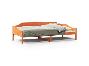 Lit simple 90x190 cm coloris marron