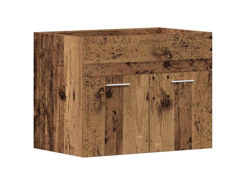  Meuble sous-vasque salle de bain en bois ancien 60x38.5x46cm bois d'ingénierie  - Conforama A