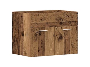 Meuble sous-vasque salle de bain en bois ancien 60x38.5x46cm bois d'ingénierie
